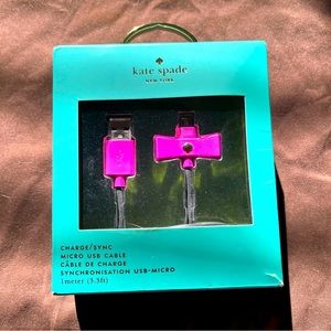 Kate Spade Pink Micro USB Connector